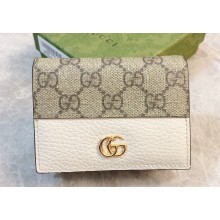Gucci GG Marmont card case wallet 658610 White