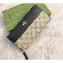 Gucci GG Marmont zip around wallet 456117 Black
