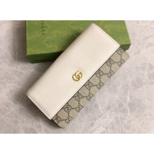 Gucci GG Marmont continental wallet 456116 White
