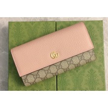 Gucci GG Marmont continental wallet 456116 Pink