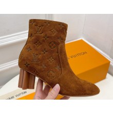 Louis Vuitton Heel 5.5cm Silhouette Ankle Boots in Suede calf leather Brown 2024