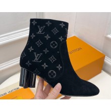Louis Vuitton Heel 5.5cm Silhouette Ankle Boots in Suede calf leather Black 2024