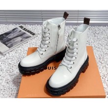 Louis Vuitton Heel 6cm LV Record Ranger Boots in Glazed calf leather White 2024