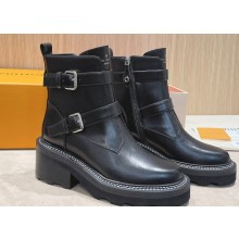 Louis Vuitton LV Beaubourg Ankle Boots calf leather Black 1ACH3E 2024