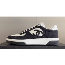 Chanel Cotton Sneakers G45352 White/Black 2024