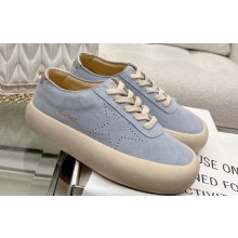 Golden Goose Deluxe Brand GGDB Space-Star Sneakers in ice-gray suede with perforated star 2024