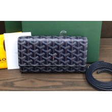 Goyard Varenne Continental Wallet with Strap Bag Dark Blue