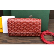 Goyard Varenne Continental Wallet with Strap Bag Red