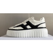 Hogan H-Stripes Women/Men Sneakers White/Black Horsehair 2024