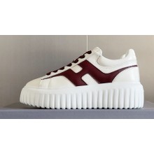 Hogan H-Stripes Women/Men Sneakers White/Burgundy 2024