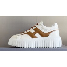 Hogan H-Stripes Women/Men Sneakers White/Brown 2024