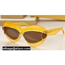 Loewe Cateye double frame sunglasses in acetate and metal LW40119l 01 2024
