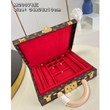 Louis Vuitton Monogram Canvas Boîte Bijoux 34 Jewelry vanity Case Bag M20076 Rouge Fusion
