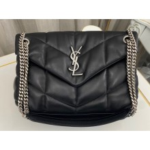 Saint Laurent puffer small Bag in nappa leather 577476 Black/Silver