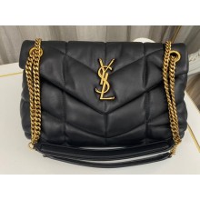 Saint Laurent puffer small Bag in nappa leather 577476 Black/Gold
