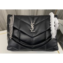 Saint Laurent puffer medium Bag in nappa leather 577475 Black/Silver