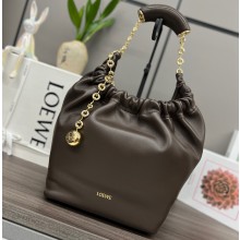 Loewe Small Squeeze bag in nappa lambskin Coffee