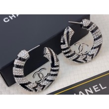 Chanel Metal & Strass Hoop Earrings ABB871 2024