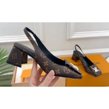 Louis Vuitton Heel 5.5cm Shake Slingback Pumps in Monogram Canvas 2024