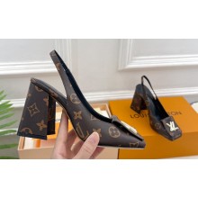 Louis Vuitton Heel 9cm Shake Slingback Pumps in Monogram Canvas 2024