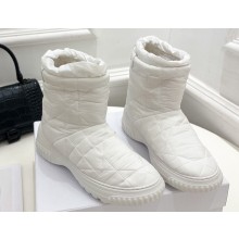 Dior Frost Ankle Boots in White Cannage Nylon and Shearling 2024