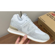 New Balance 574 x Miu Miu sneakers Crystal White 2024