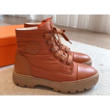 Hermes Fresh Women/Men ankle boots in water-repellent light parachute fabric and calfskin Khaki