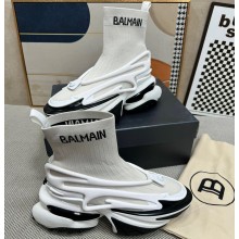 Balmain Unicorn high-top trainers Men's Sneakers in mesh and leather White 2024
