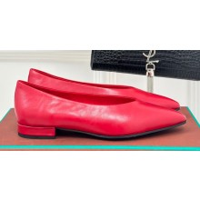 Loro Piana Rebecca Ballerinas in Calfskin Red 2024