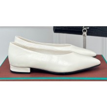Loro Piana Rebecca Ballerinas in Calfskin White 2024