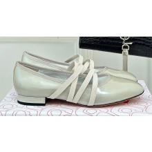 Carel TUTU Silver pearl leather ballet flats 2024