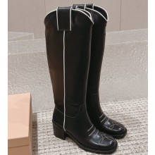 Miu Miu Leather boots 5W967D Black 2024