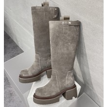 Rick Owens Heel 7cm LUXOR PULL ON BOGUN High Boots in Gray 2024