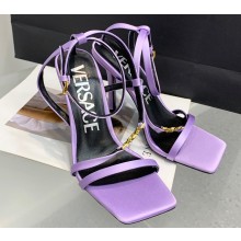 Versace Heel 10.5cm Crystal Medusa '95 Sandals Satin Lilac 2024