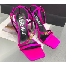 Versace Heel 10.5cm Crystal Medusa '95 Sandals Satin Fuchsia 2024
