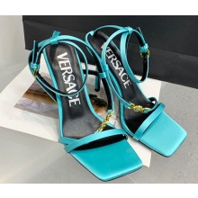Versace Heel 10.5cm Crystal Medusa '95 Sandals Satin Cyan 2024