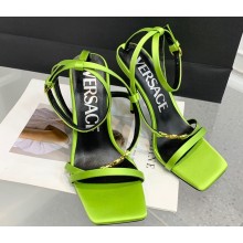 Versace Heel 10.5cm Crystal Medusa '95 Sandals Satin Grass Green 2024