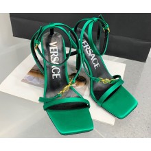Versace Heel 10.5cm Crystal Medusa '95 Sandals Satin Green 2024