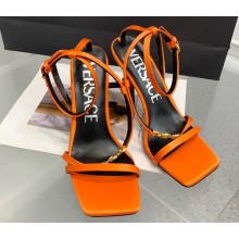 Versace Heel 10.5cm Crystal Medusa '95 Sandals Satin Orange 2024