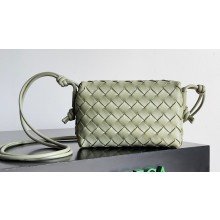 Bottega Veneta Mini Loop Camera Intrecciato leather cross-body Bag TRAVERTINE 2024
