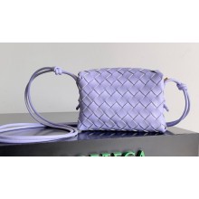 Bottega Veneta Mini Loop Camera Intrecciato leather cross-body Bag OYSTER 2024