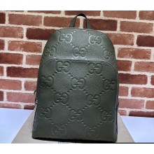 Gucci Jumbo GG Leather Large backpack bag 766932 Green