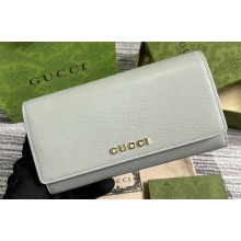 Gucci Continental wallet with Gucci script 772638 leather Light Gray 2024