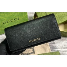 Gucci Continental wallet with Gucci script 772638 leather Black 2024
