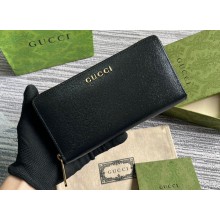 Gucci Zip around wallet with Gucci script 772642 leather Black 2024