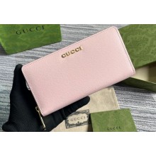Gucci Zip around wallet with Gucci script 772642 leather Light Pink 2024
