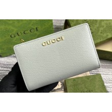 Gucci Zip around wallet with Gucci script 772640 leather Light Gray 2024