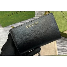 Gucci Zip around wallet with Gucci script 772640 leather Black 2024