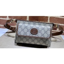 Gucci GG belt bag with Interlocking G 746300 beige and ebony Supreme 2024