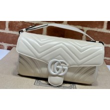 Gucci GG Marmont shoulder bag 734814 leather White with Brass hardware 2024
